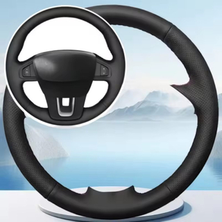 Customize Black Leather Car Steering Wheel Cover For Renault Laguna 2008-2015 Renault Samsung SM5 2009-2018 Latitude 2010-2015