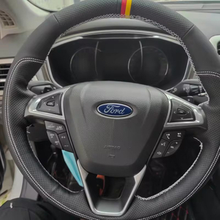 Custom DIY Car Steering Wheel Cover 100% Fit For Ford Mondeo Fusion 2013 2014 2015-2019 EDGE 2015-2019 Auto Interior Accessories