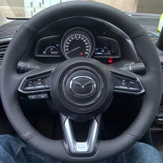Custom Car Steering Wheel Braid Cover 100% Fit For Mazda CX-3 CX3 CX-5 CX5 2017 2018 Auto Interior Accessories Steering Wrap