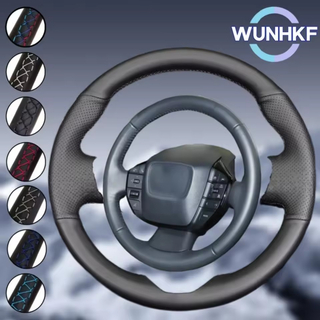 Custom Black Car Steering Wheel Braid Cover For Toyota Prius 60 Series 2023 2024 Microfiber Leather Steering Wrap Accessories