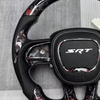 Bright forged carbon fiber steering wheel for Dodge Charger SRT with LED