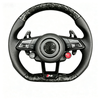 VW Steering Wheel Forged Carbon Fiber Spliced Nappa Leather Steering Wheel Color Customization for Golf 8pro GTI MK7 MK8