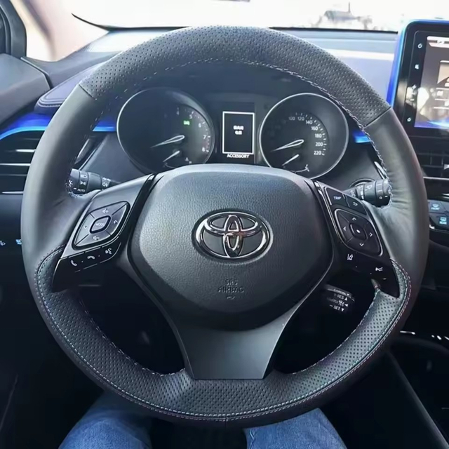 Custom Car Steering Wheel Braid Cover Soft 100% Fit For Toyota C-HR CHR 2016 2017 2018 2019 2020 Car Products Steering Wrap