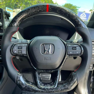  Suitable for Honda 11th Gen Civic Carbon Fiber Steering Wheel Modification HCRV Accord Integra Breeze Inspire Passport