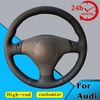 Custom Car Steering Wheel Braid Cover Comfortable 100% Fit For Audi A4 2000-2005 Audi A6 2000 2001 2003 2004 Car Accessories