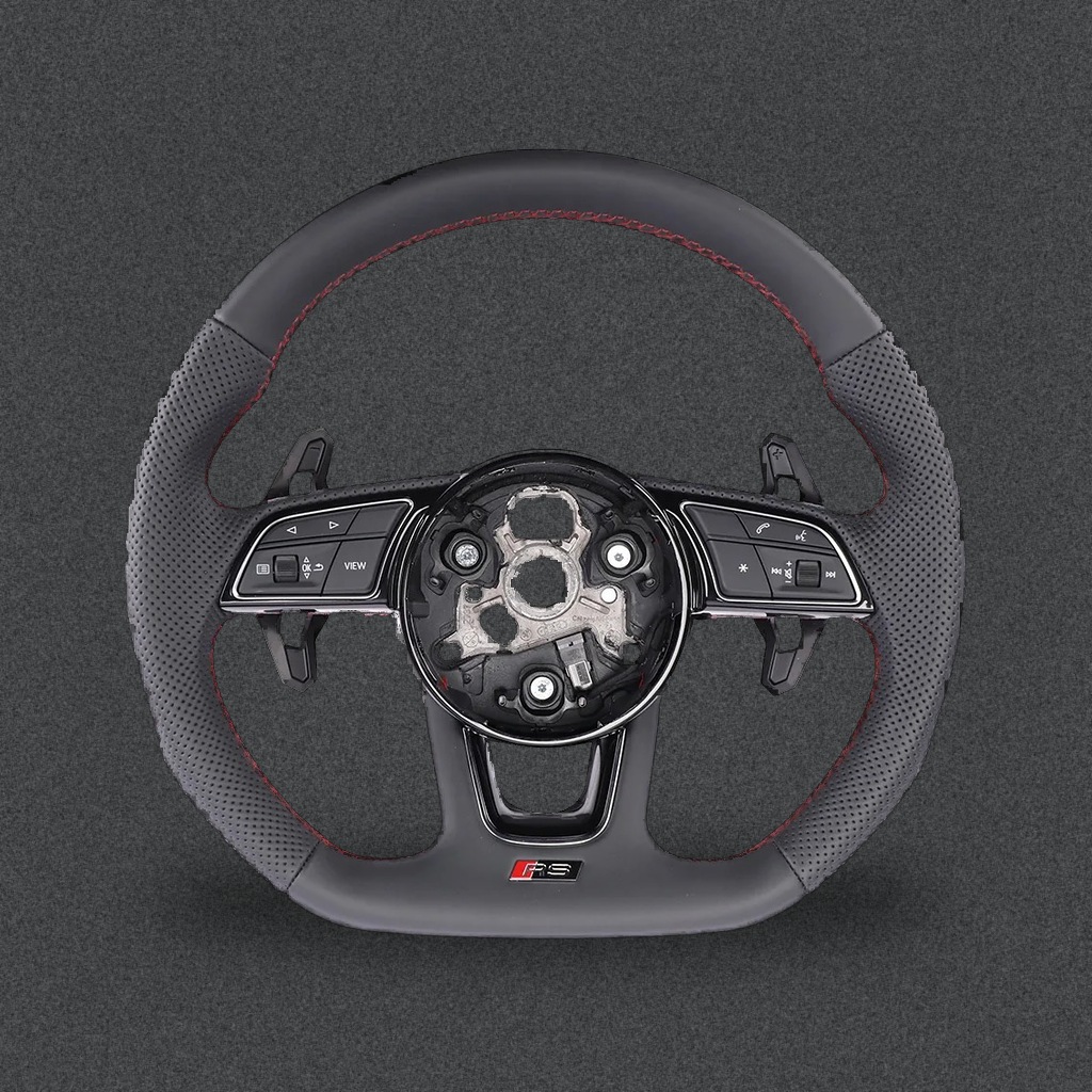 Rs Style Sport Car Steering Wheel Perforated Leather For Audi A3 A4 A5 A6 A7 A8 Q3 Q5 Q7 Q8 S Rs Series Cus