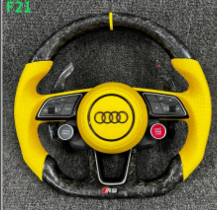 Real Carbon Fiber Steering Wheel for Audi B9 2014 Audi S7