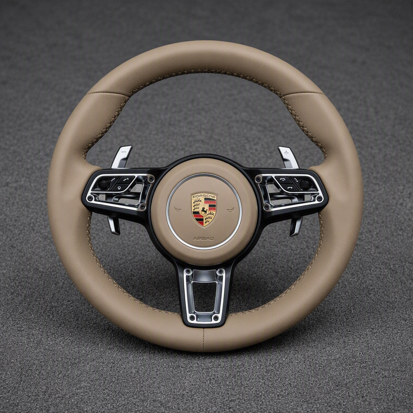 Custom Porsche 718 986 987 981 982 Series Real Carbon Fiber Steering Wheel 2004-2026 - YINGGEN