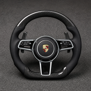 Custom Porsche Panamera 970 971 972 Series Real Carbon Fiber Steering Wheel 2002-2026 - YINGGEN