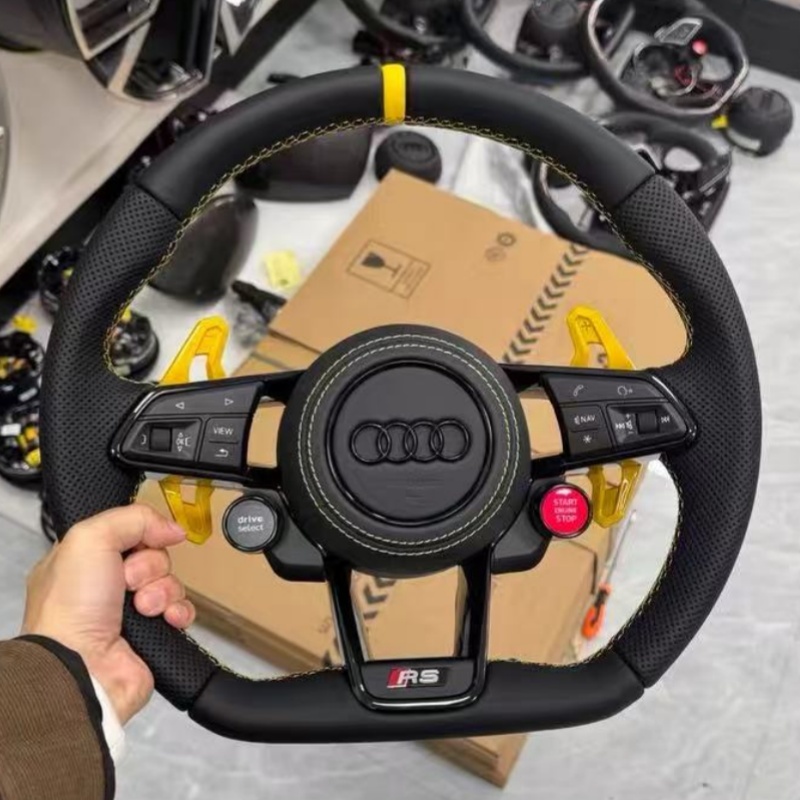 Leather steering wheel suitable for car modification