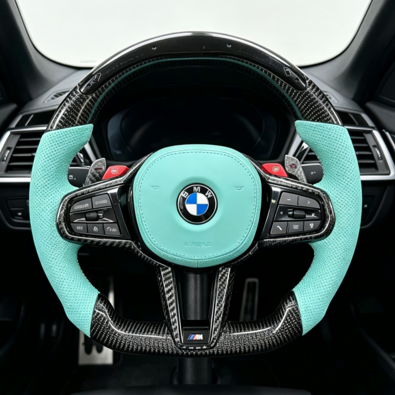 LED Real Carbon Fiber Steering Wheel for BMW G30 G38 G80 G83 G87