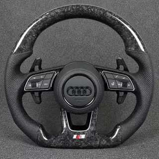 Custom Real Carbon Fiber Steering Wheel for Audi A3 S3 RS3 8L 8P 8V 8Y 1996-2026 - YINGGENE