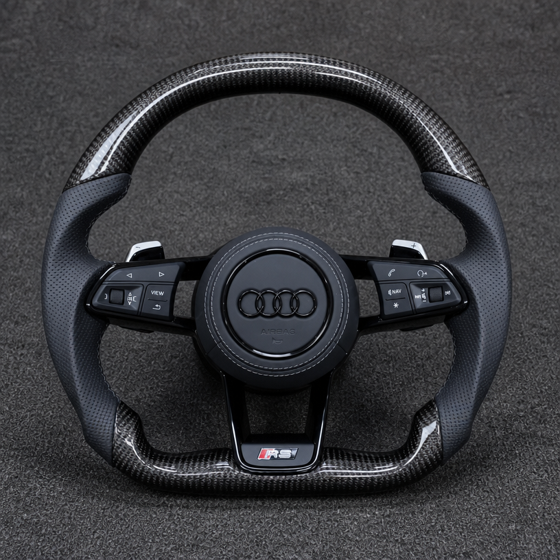 Audi Custom Real Carbon Fiber Steering Wheel A8 D2 D3 D4 D5 1994-2026 1994-2026 - YINGGEN