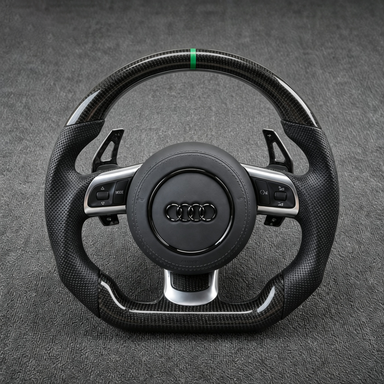 Custom Real Carbon Fiber Steering Wheel for Audi TTS TTRS TT Coupe Roadster 1998-2026 - YINGGENE