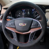 Custom Car Steering Wheel Cover Suede 100% Fit For Cadillac XT5 XTS ATSL XT5 SRX CT6 Auto Interior Accessories Steering Wrap