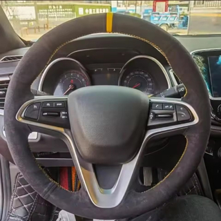 Custom Car Steering Wheel Braid Cover Soft 100% Fit For Chevrolet Monza Cruze Crvalier Malibu Captiva Car Products Steering Wrap