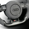 Gloss Carbon Audi RS Style Racing Steering Wheel Perforated Nappa Leather Audi A7 A8 Model Steering Wheel