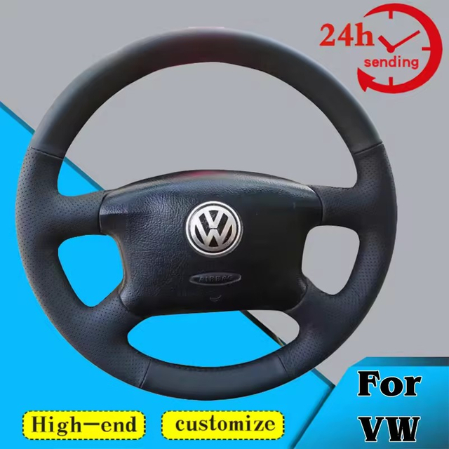 Custom DIY Car Steering Wheel Braid Cover 100% Fit For Volkswagen Passat B5 VW Golf 4 Skoda Octavia 1999-2005 Auto Accessories