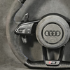 Matte Carbon Fiber Audi RS4 RS6 TT Steering Wheel with Alcantara Stitching