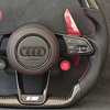 Bright Carbon Fiber Spliced Alcantara Steering Wheel Suitable for Audi Models A5 A6L A7 TT Q5 S4 S RS5 RS6 RS7 12 O'Clock Ring