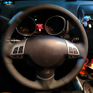 DIY Car Steering Wheel Cover Microfiber Leather Braid Ventilation For Mitsubishi Lancer EX 10 Lancer X Outlander Car Accessories