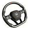 Gloss Carbon Honda Odyssey Racing Steering Wheel Perforated Nappa Leather Honda Civic Si EX LX Model Steering Wheel
