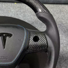 Customized Tesla Bright Carbon Fiber Steering Wheel for Model Y Model 3 Model X Model S