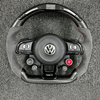 VW Carbon Fiber Steering Wheel with Alcantara and LED Shift Lights for Golf 8 Pro GTI MK7 MK8