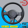 Custom Car Steering Wheel Braid Cover 100% Fit For Volkswagen VW Golf 6 VI Golf Plus Polo Tiguan Touran Caddy Jetta Car Products