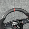 Tesla Custom Matte Carbon Fiber Model 3 Y Steering Wheel Ergonomic Custom 12 O'clock Ring Tesla Steering Wheel