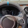 Custom Car Steering Wheel Cover 100% Fit For Jaguar E-Pace 2017-2019 F-Pace 2016-2017 XE 2015-2017 XF Car Products Steering Wrap