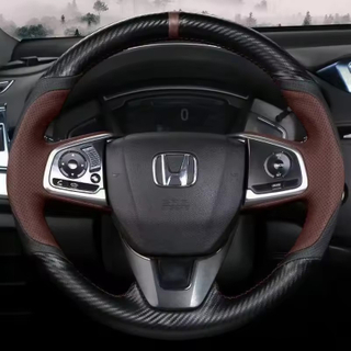 Custom DIY Car Steering Wheel Cover 100% Fit For Honda Civic 10th Gen 2016 2017 2018 Auto Interior Accessories Steering Wrap