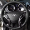 Custom Steering Wheel Braid Cover Genuine Leather 100% Fit For Hyundai Elantra 2011-2016 Avante i30 2012-2016 Car Accessories