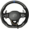 Gloss Carbon Volkswagen VW Jetta Racing Steering Wheel Perforated Nappa Leather Polo Model Steering Wheel