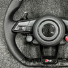 VW Steering Wheel Forged Carbon Fiber Spliced Nappa Leather Steering Wheel Color Customization for Golf 8pro GTI MK7 MK8