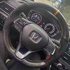 Custom Car Steering Wheel Cover Suede Carbon Fiber 100% Fit For Honda Accord 10 2018 2019 Insight 2019 Auto Interior Accessories