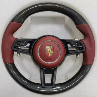 True Carbon Fiber Steering Wheel for Porsche Panamera Carrera Tay Zhan And Kaman