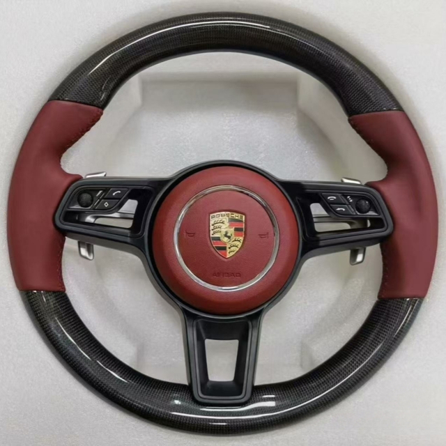 True Carbon Fiber Steering Wheel for Porsche Panamera Carrera Tay Zhan And Kaman