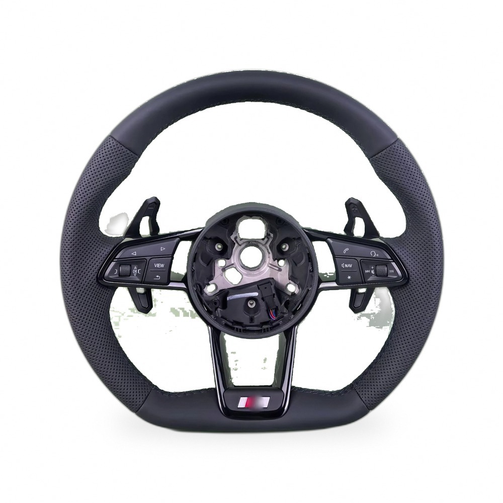 RS Style Perforated Leather Steering Wheel for Audi A3 A4 A5 A6 A7 A8 Q3 Q5 Q7 Q8 S RS
