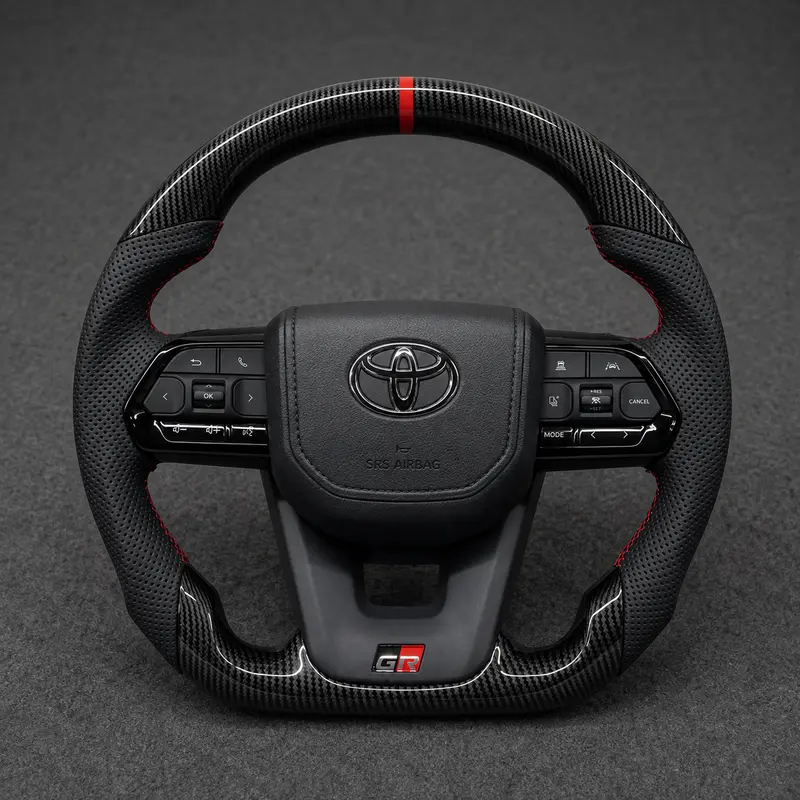 Custom Toyota Full Series Corolla Camry Crown Prius Supra RAV4 Real Carbon Fiber Steering Wheel 2006-2023 - YINGGEN