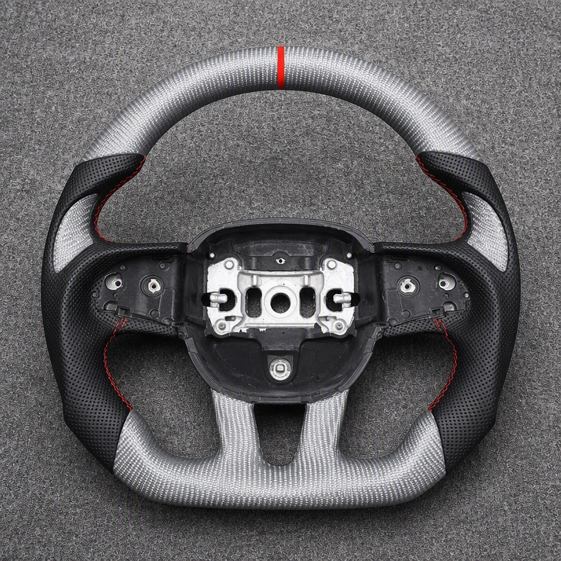 Custom Dodge Full Series Real Carbon Fiber Steering Wheel - YINGGEN