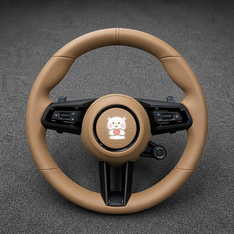 Custom Porsche 911 992 Series Real Carbon Fiber Steering Wheel 2004-2026 - YINGGEN