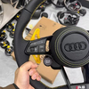 Interior display of installed steering wheel