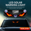 Solar Demon Eye LED Car Window Light, Wireless No Drill Solar And USB Powered Devil Eyes Warning Lights for Cars Windshield Rear Window, Waterproof Eyes Animated for Suvs Trucks Vans