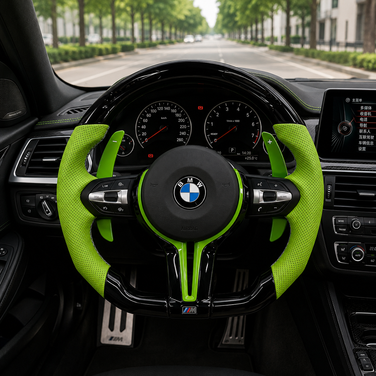 For BMW F10 F90 M5 M3 Aftermarket Forged Carbon F80 M3 Steering Wheel LED Shift Light BMW Steering Wheel
