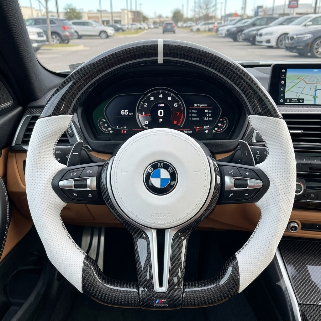 Real Carbon Fiber BMW 1 2 3 4 Series M2 M3 M4 F30 F20 X3 X5 X6 Steering Wheel