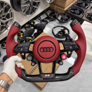 Real Carbon Fiber Racing Steering Wheel for Audi R8 A3 A4 A6 A7 A8