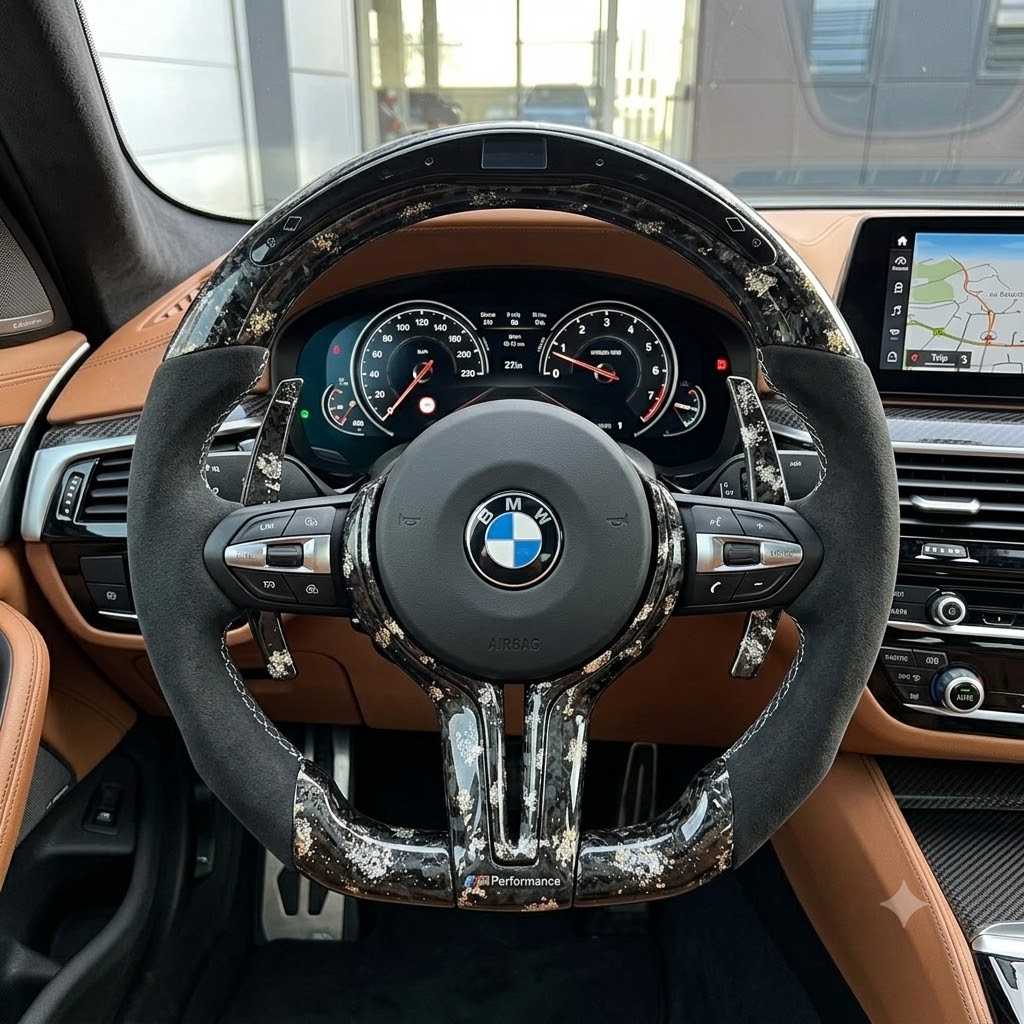 Forged Carbon Fiber BMW M3 M5 E90 F30 F20 F10 3 Series 5 Series Steering Wheel