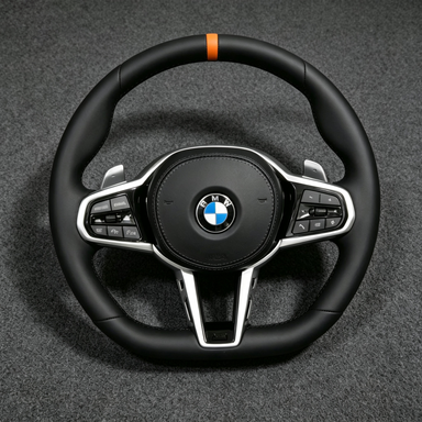Custom BMW Nappa Genuine Leather Steering Wheel 5 Series M5 G30 G31 G38 G32 2019 - 2025 - YINGGENE