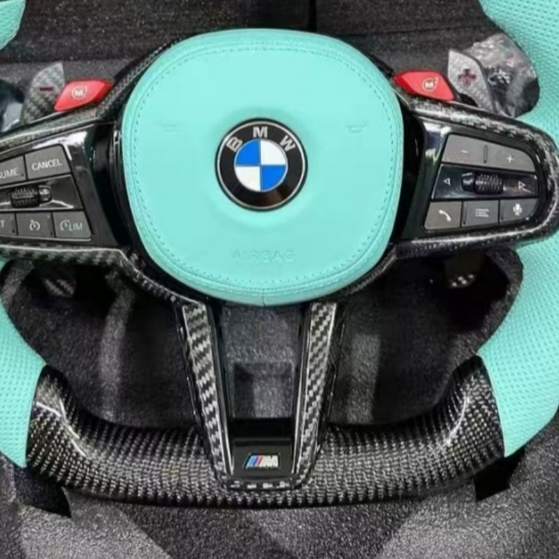 LED Real Carbon Fiber Steering Wheel for BMW G30 G38 G80 G83 G87
